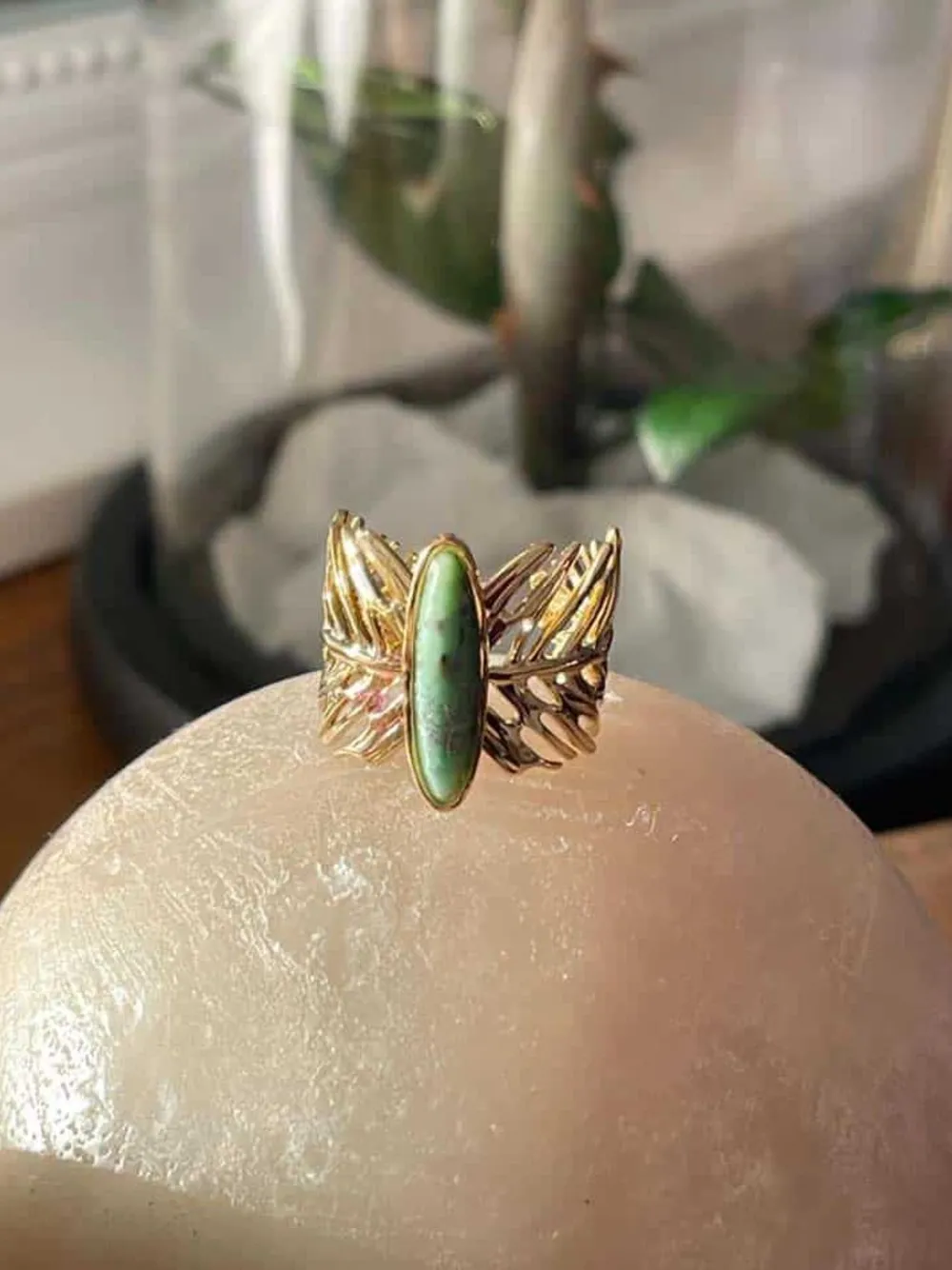 Bague Ajustable Vert Tess Femmes Bague