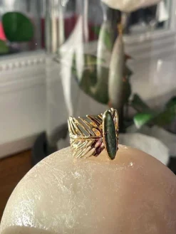 Bague Ajustable Vert Tess Femmes Bague