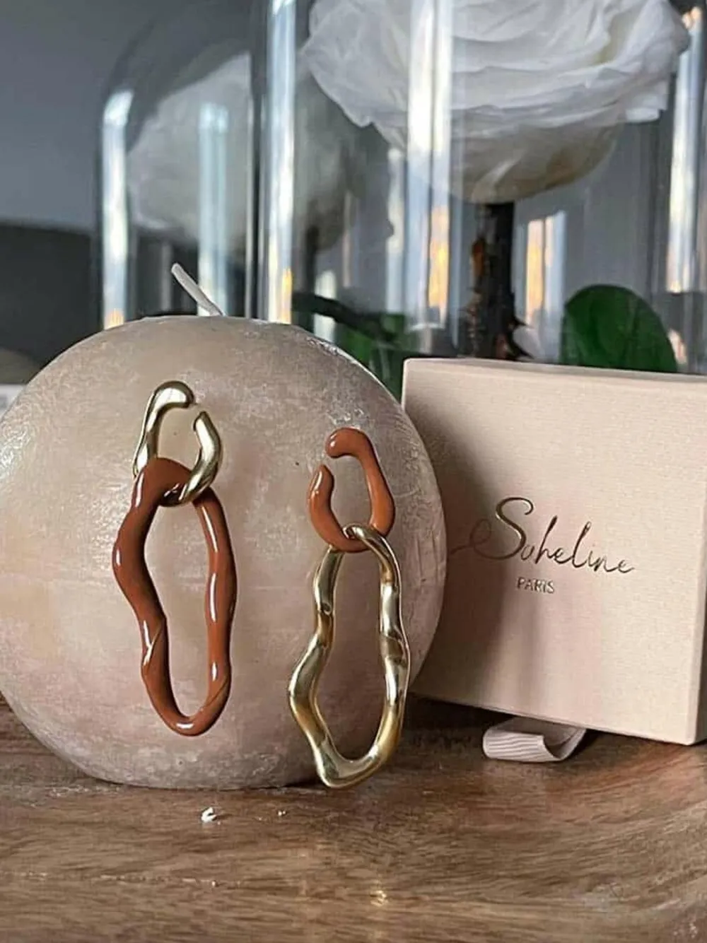 New Boucles D'Oreille Marron Doris Femmes Boucles D'Oreille & Earcuff