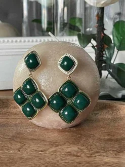 Online Boucles D'Oreille Vert Adele Femmes Boucles D'Oreille & Earcuff