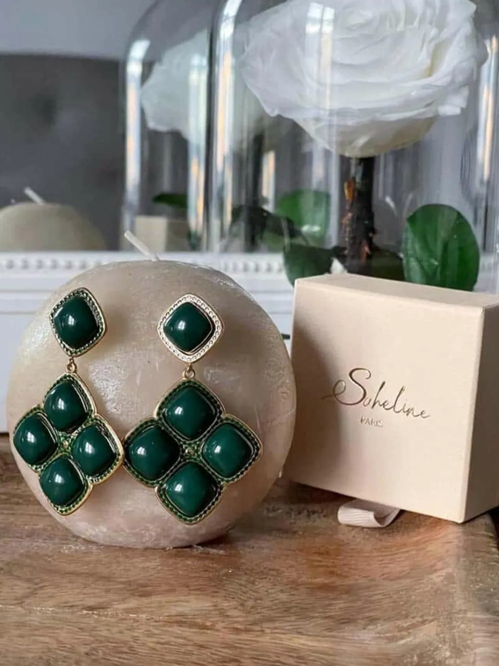 Online Boucles D'Oreille Vert Adele Femmes Boucles D'Oreille & Earcuff