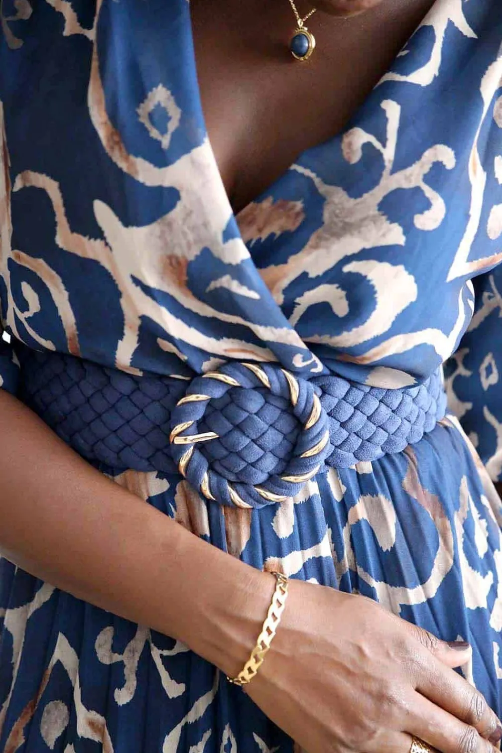Outlet Ceinture Elastique Bleu Meline Femmes Ceinture