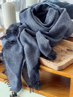 Outlet Echarpe Bleu Fiona Femmes Echarpe & Tour De Cou