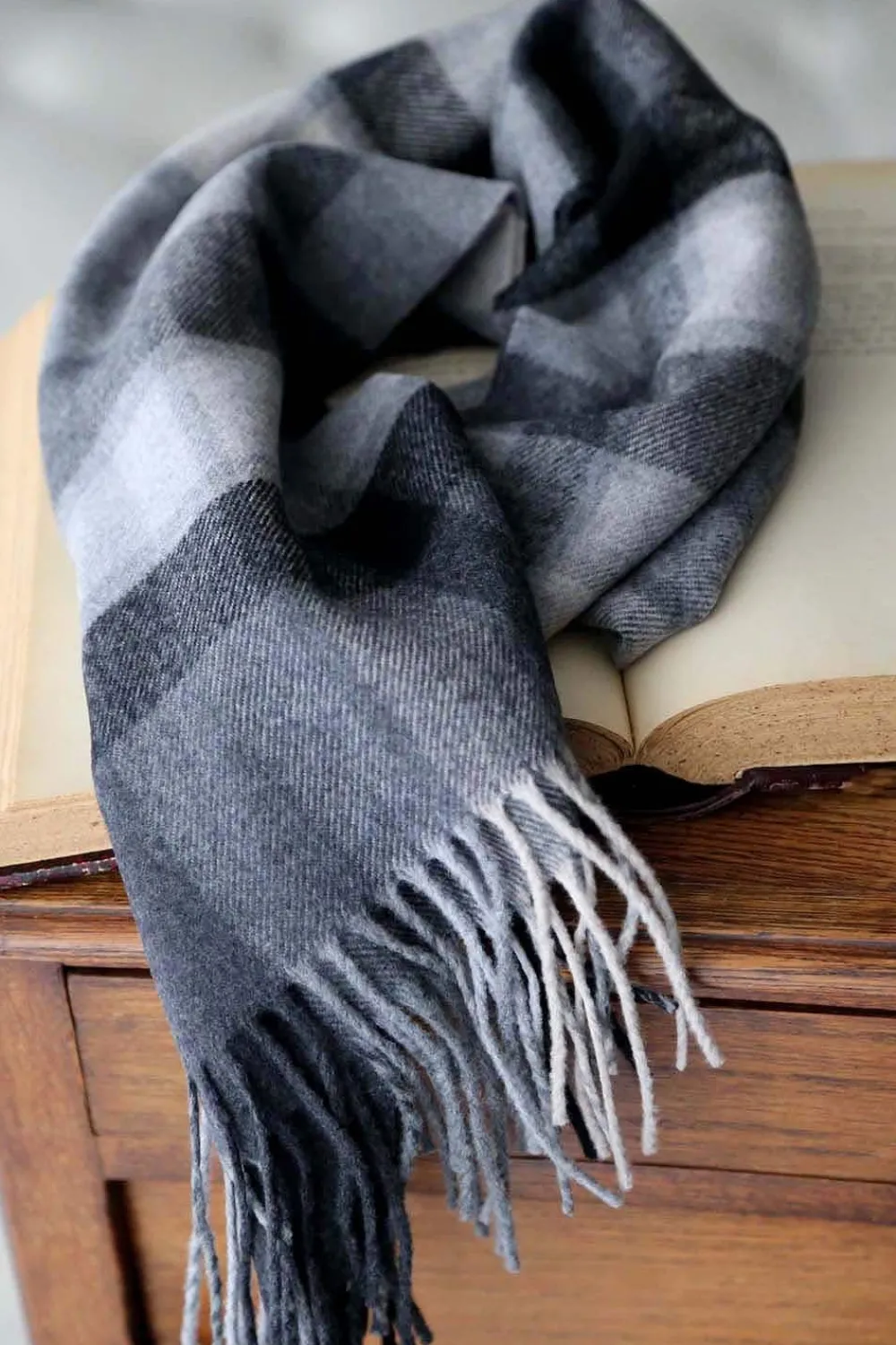 New Echarpe Gris Navid Homme Echarpe