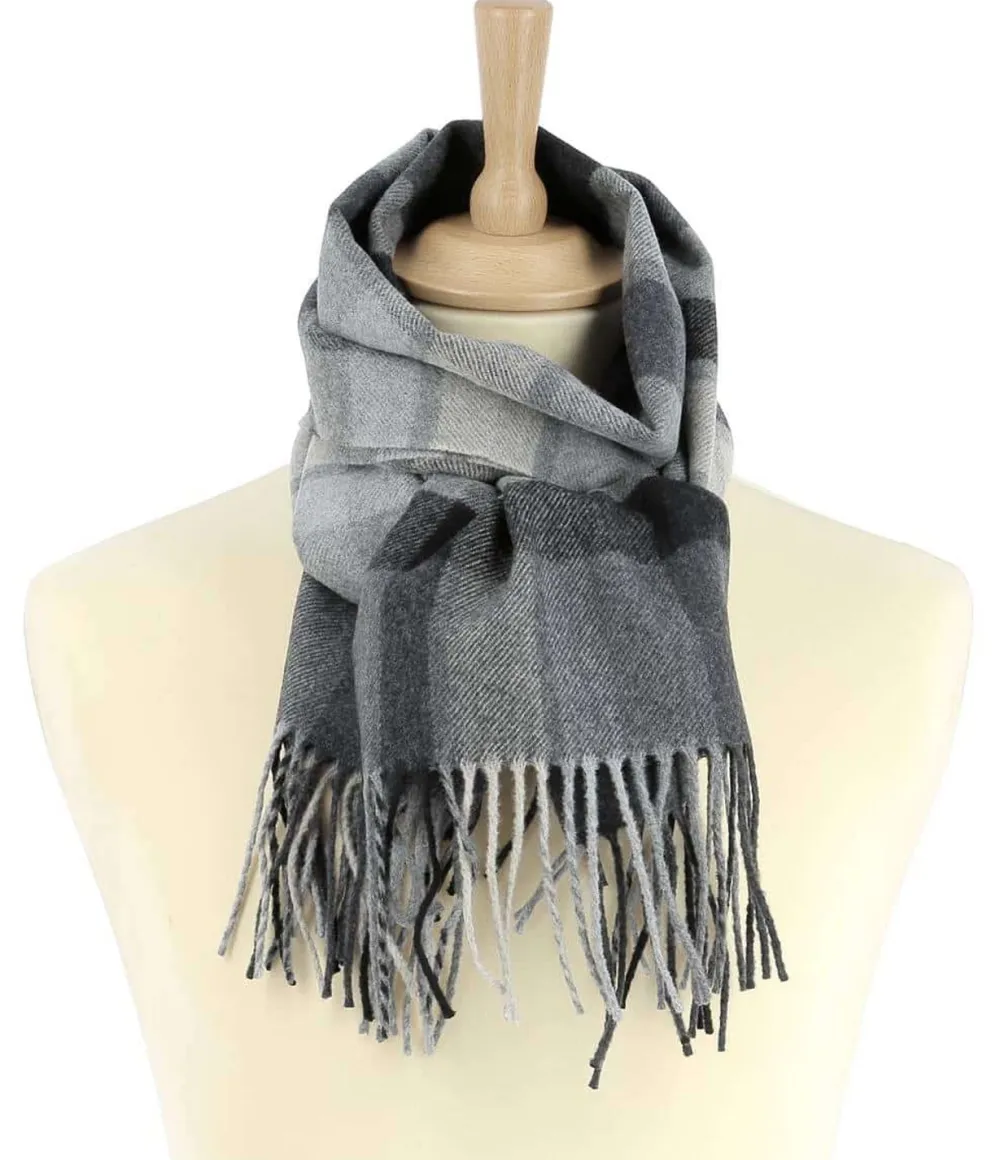New Echarpe Gris Navid Homme Echarpe
