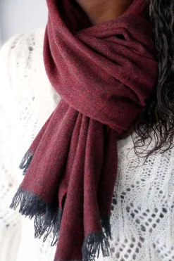 Clearance Echarpe Rouge Bordeaux Fiona Femmes Echarpe & Tour De Cou
