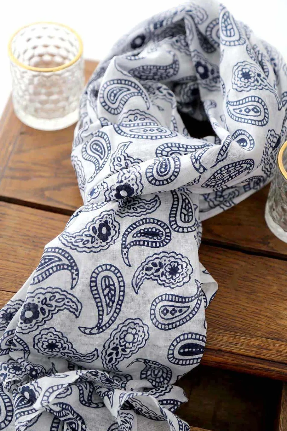 Clearance Foulard Bleu Valentin Homme Foulard & Chèche Homme