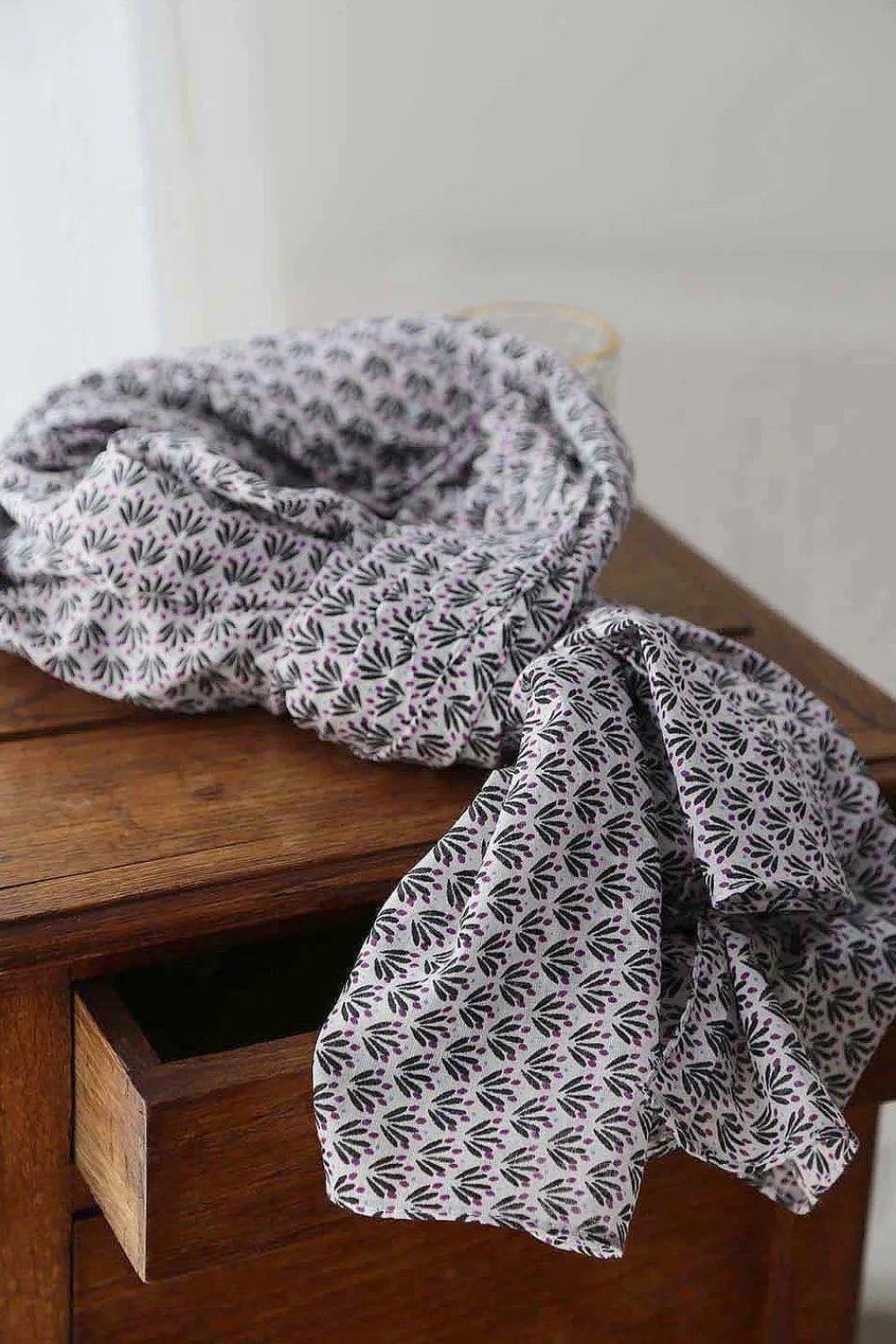 New Foulard Homme Violet / Noir Brooklyn Homme Foulard & Chèche Homme