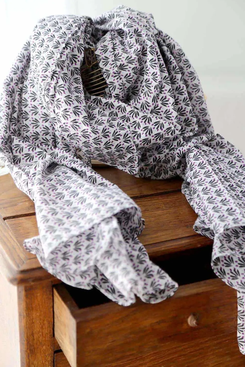 New Foulard Homme Violet / Noir Brooklyn Homme Foulard & Chèche Homme