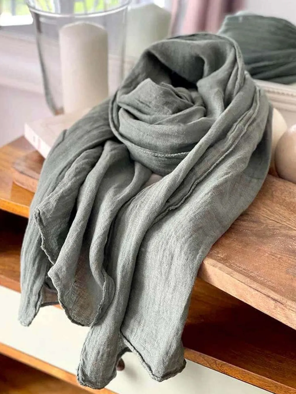 Outlet Foulard Vert Kaki Emery Homme Foulard & Chèche Homme