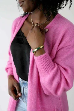 Best Gilet Long Rose Dan Femmes Gilet