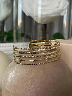 Online Jonc Multi Rangs Dore Katy Femmes Bracelet, Jonc & Manchette