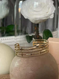 Online Jonc Multi Rangs Dore Katy Femmes Bracelet, Jonc & Manchette