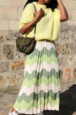 Best Jupe Plissee Vert Charlene Femmes Jupe
