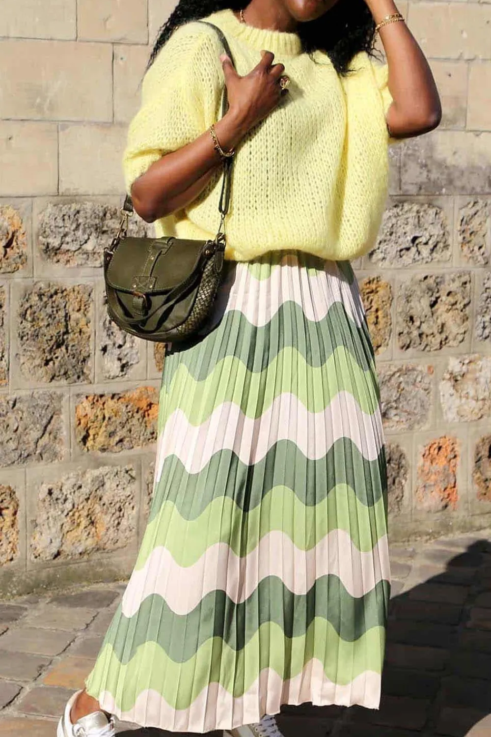 Best Jupe Plissee Vert Charlene Femmes Jupe