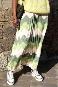 Best Jupe Plissee Vert Charlene Femmes Jupe