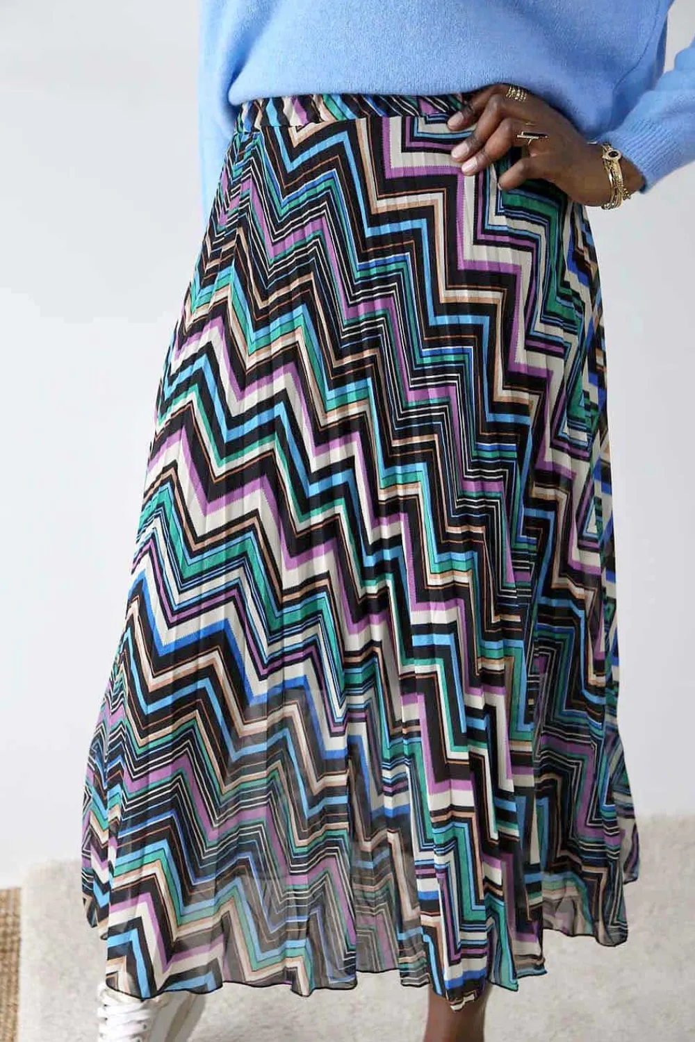 Outlet Jupe Plissee Violet Ziguy Femmes Jupe