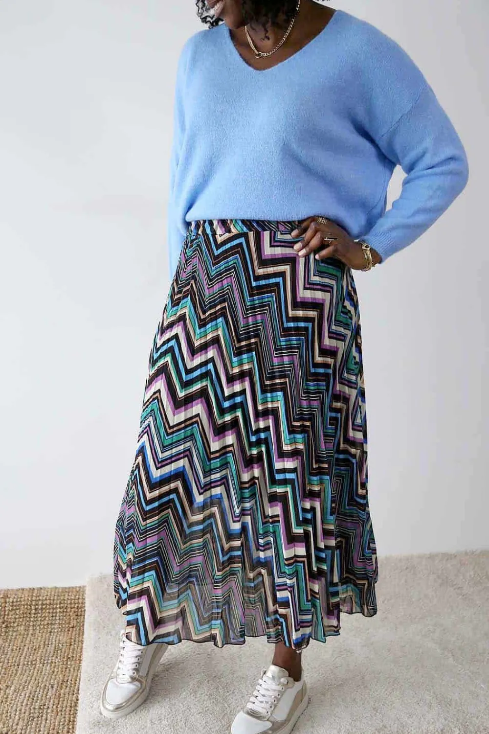 Outlet Jupe Plissee Violet Ziguy Femmes Jupe