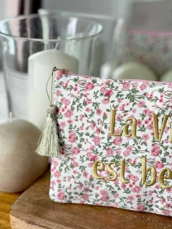 Pochette A Message Rose Kimie Femmes Pochette & Trousse