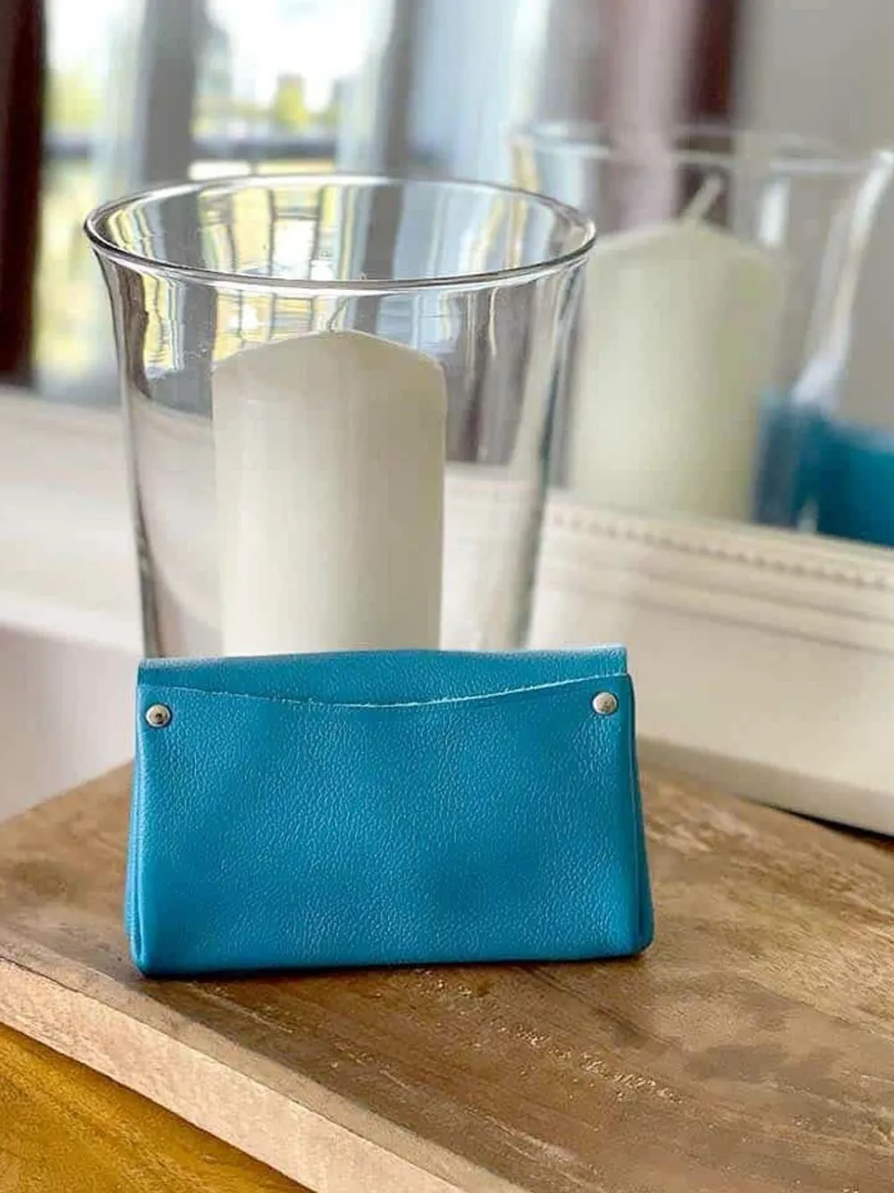 Clearance Porte-Cartes Bleu Ciel Avery Femmes Porte-Cartes
