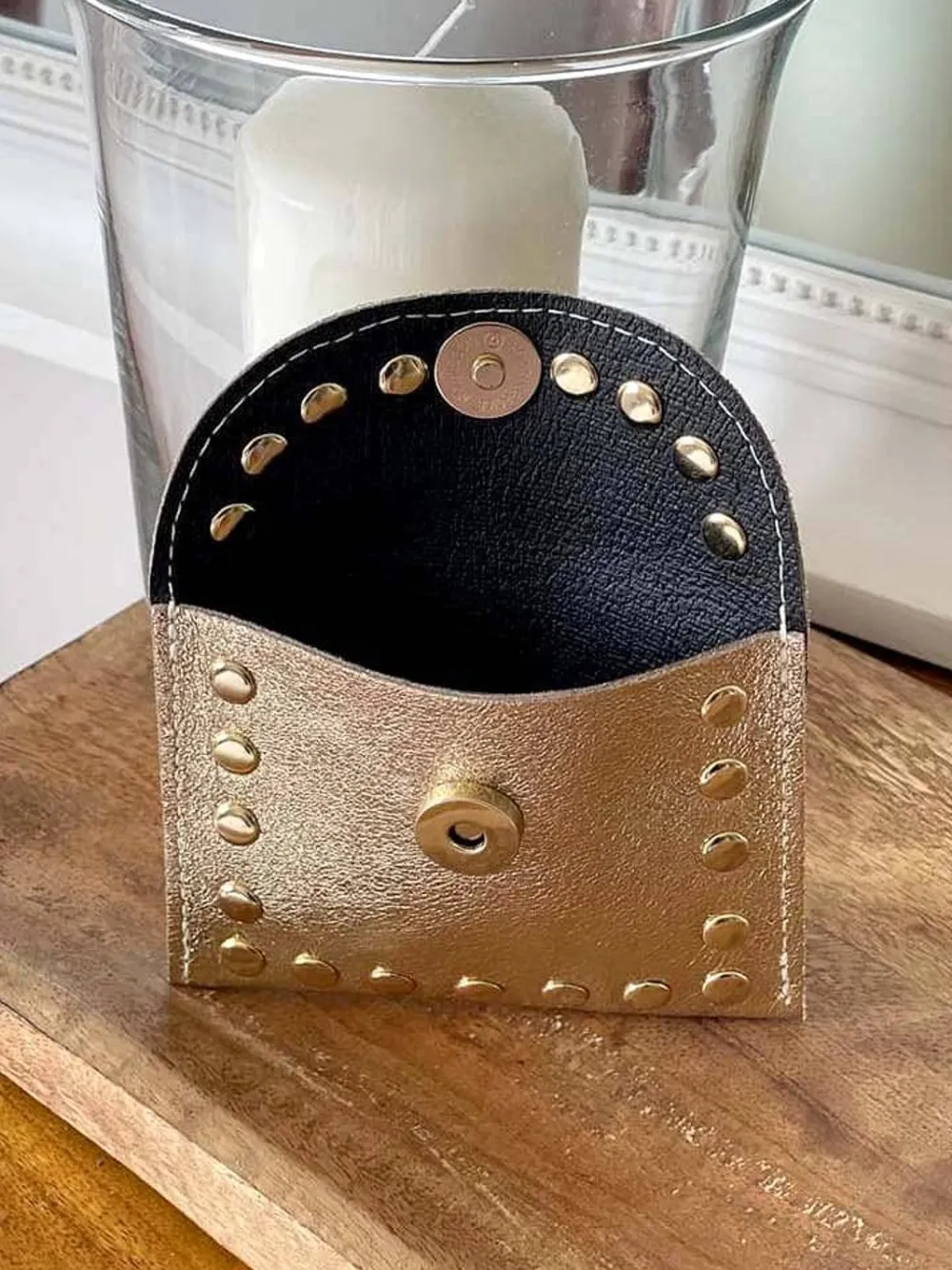 Porte-Cartes Dore Or Dexie Femmes Porte-Cartes