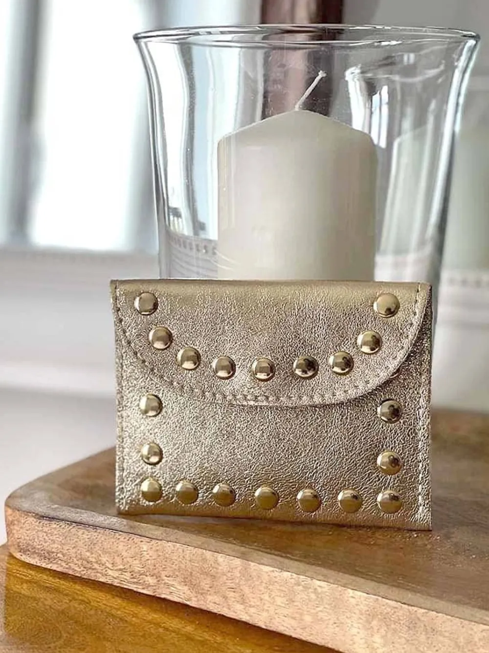 Porte-Cartes Dore Or Dexie Femmes Porte-Cartes