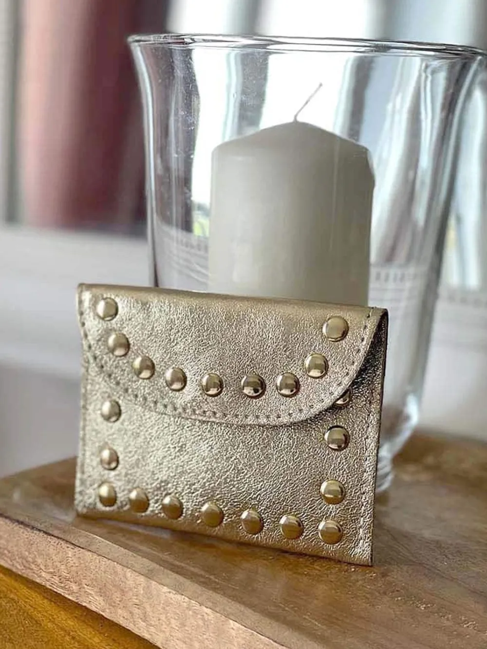 Porte-Cartes Dore Or Dexie Femmes Porte-Cartes