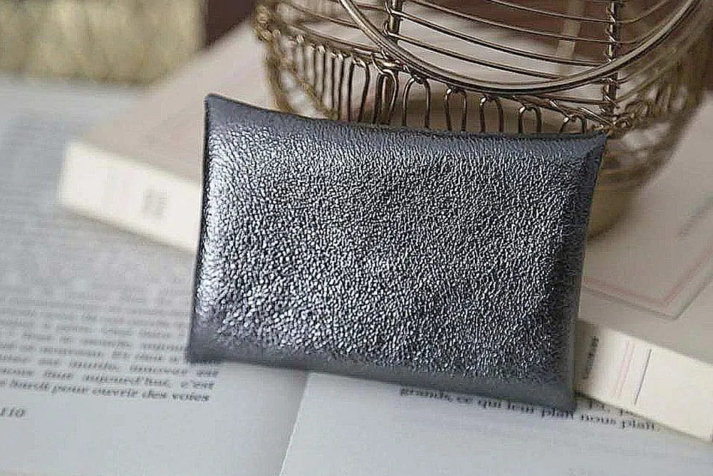 Discount Porte-Cartes En Cuir Anthracite Ayden Femmes Porte-Cartes