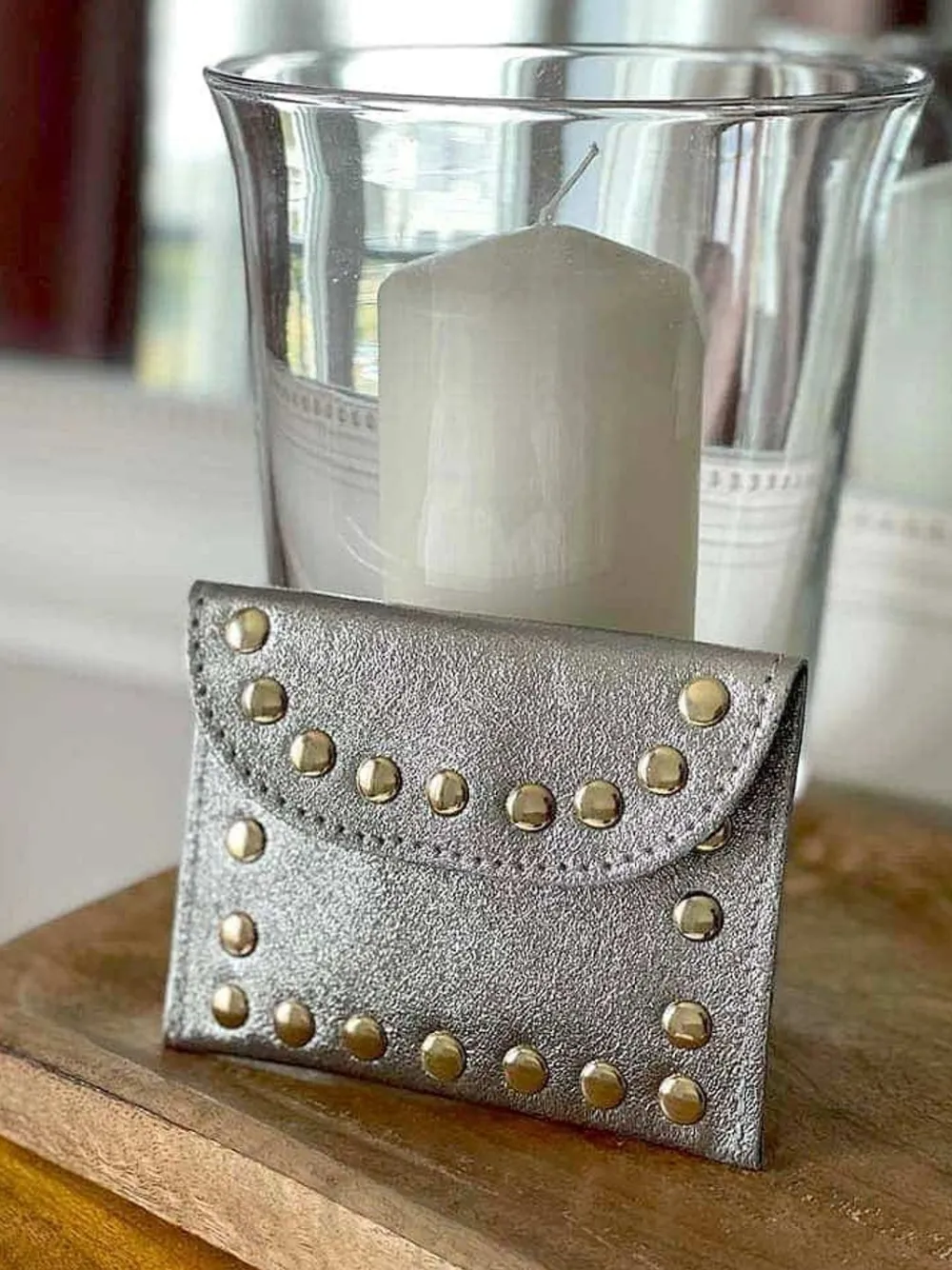 New Porte-Cartes Gris Argent Dexie Femmes Porte-Cartes