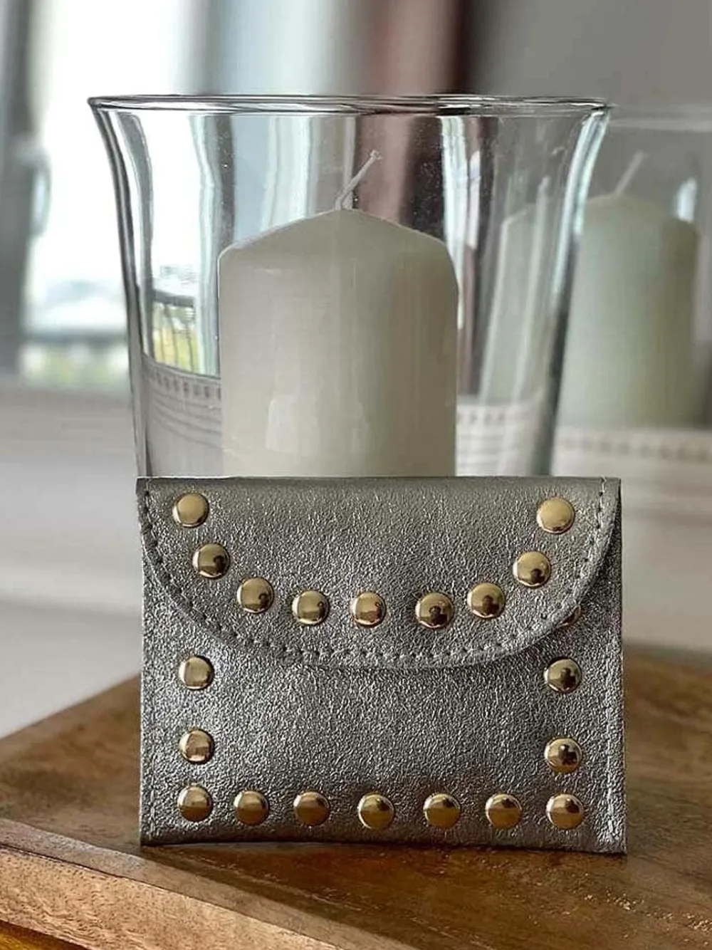 New Porte-Cartes Gris Argent Dexie Femmes Porte-Cartes