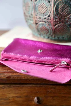Clearance Porte-Cartes Rose Fushias Lorna Femmes Porte-Cartes