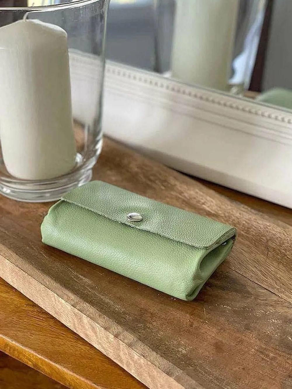 Clearance Porte-Cartes Vert Amande Avery Femmes Porte-Cartes