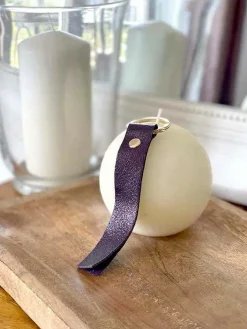 Sale Porte-Clés En Cuir Violet Daisy Femmes Porte-Clés