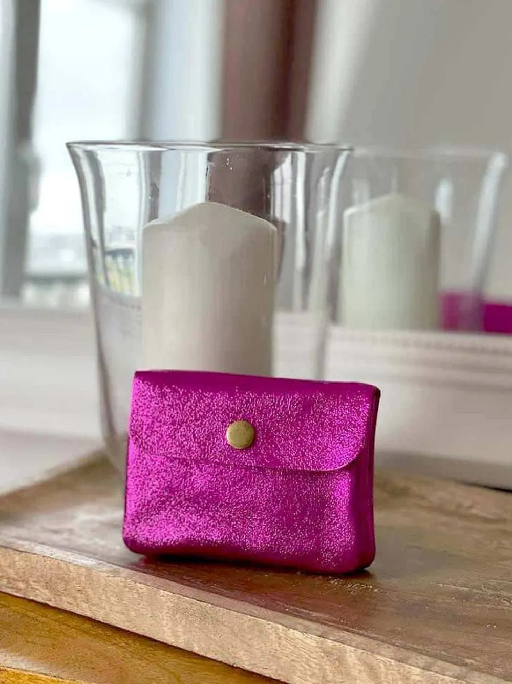 New Porte-Monnaie Rose Flash Anissa Femmes Porte-Monnaie