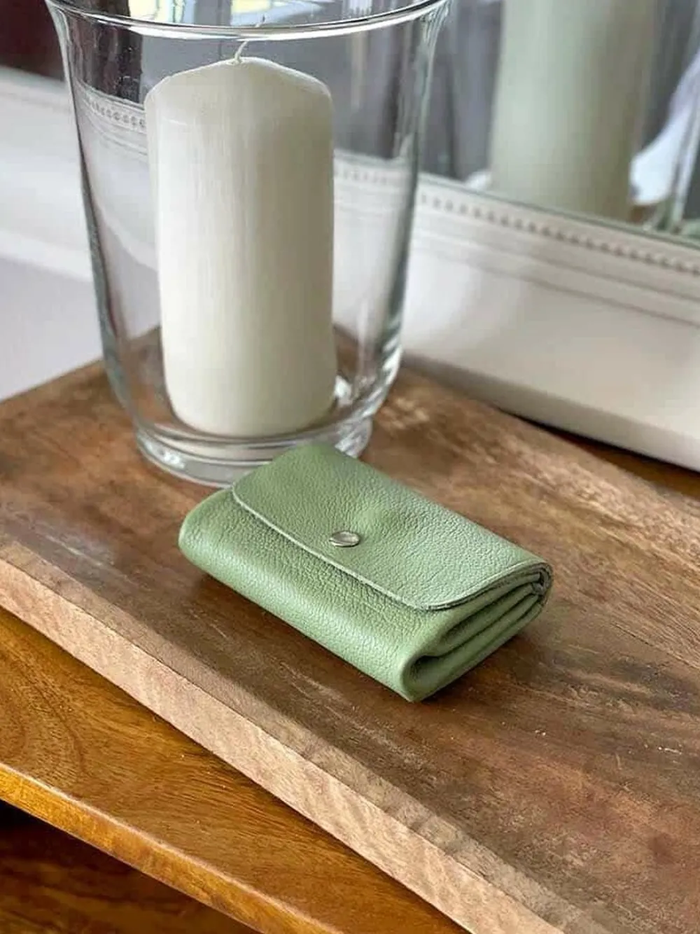 New Porte-Monnaie Vert Amande Deepa Femmes Porte-Monnaie