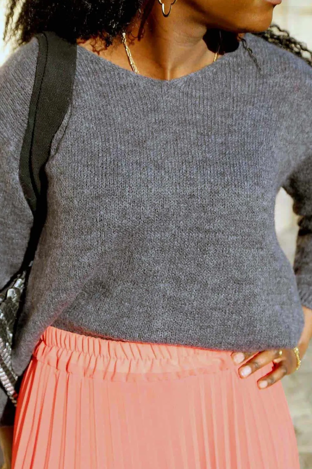 New Pull Gris Elise Femmes Pull