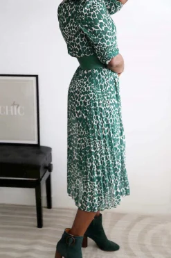 Discount Robe Longue Vert Eva Femmes Robe