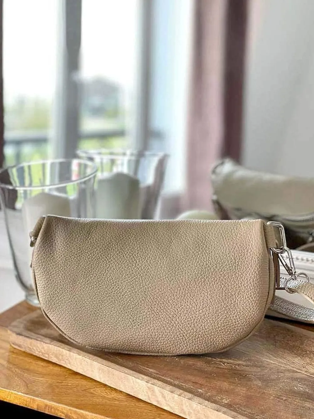 New Sac Banane Beige Ecru Chelby Femmes Sac Banane