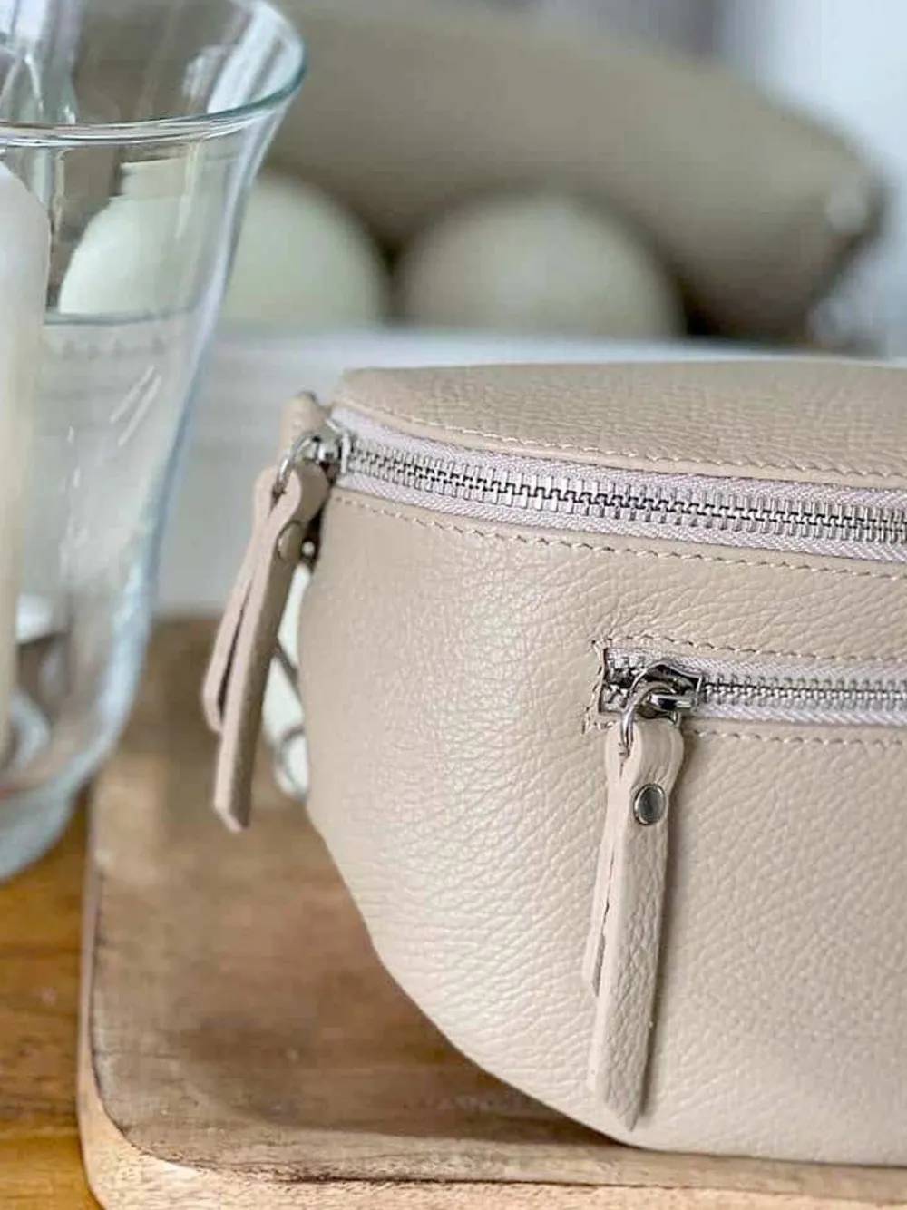 New Sac Banane Beige Ecru Chelby Femmes Sac Banane