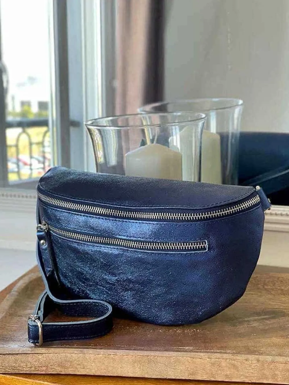 Discount Sac Banane Bleu Marine June Femmes Sac Banane