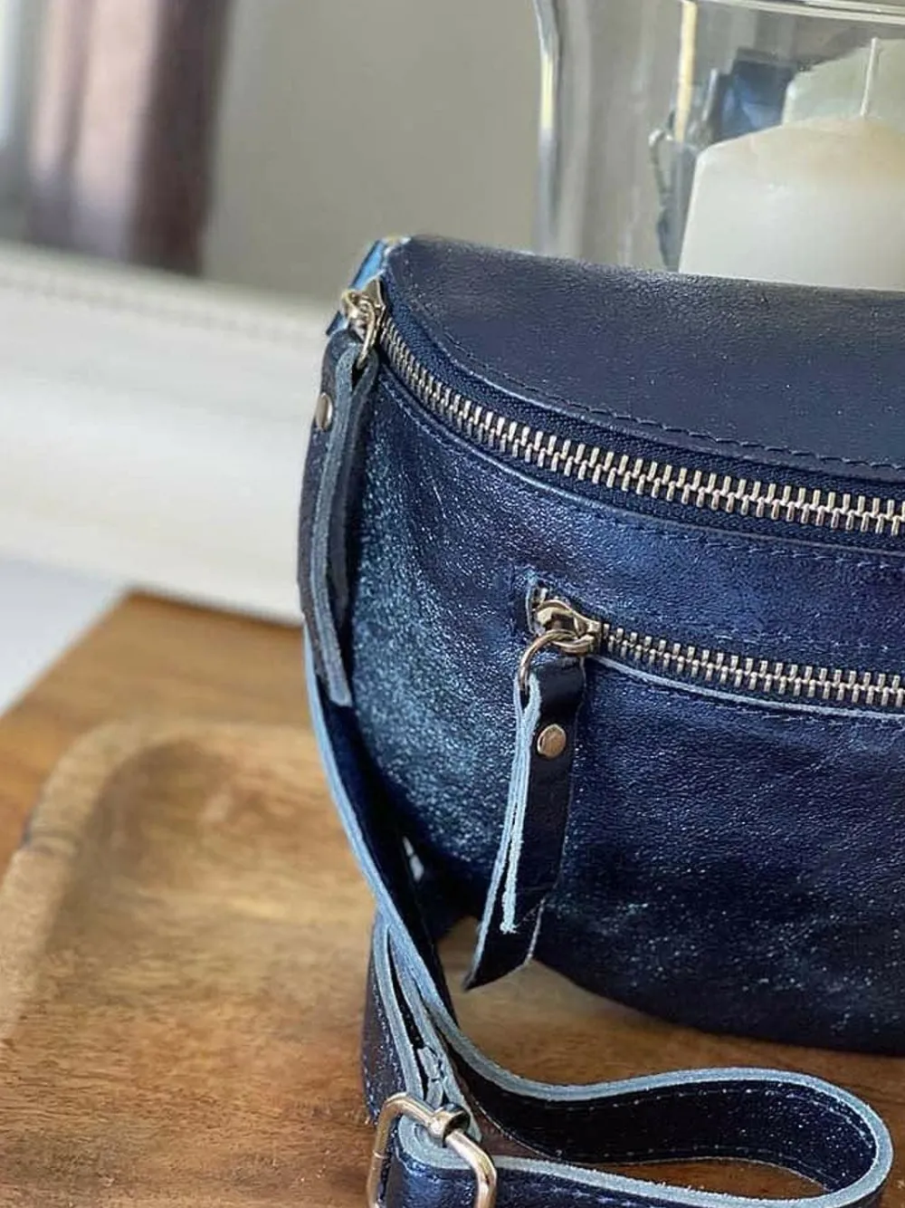 Discount Sac Banane Bleu Marine June Femmes Sac Banane