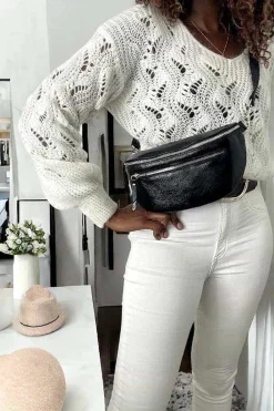 Discount Sac Banane Noir June Femmes Sac Banane