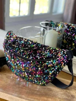 Sale Sac Banane Rose Multico A Sequins Laumy Femmes Sac Banane