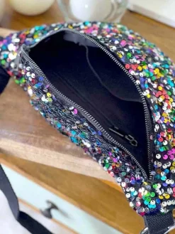 Sale Sac Banane Rose Multico A Sequins Laumy Femmes Sac Banane