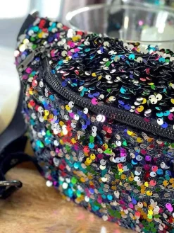 Sale Sac Banane Rose Multico A Sequins Laumy Femmes Sac Banane