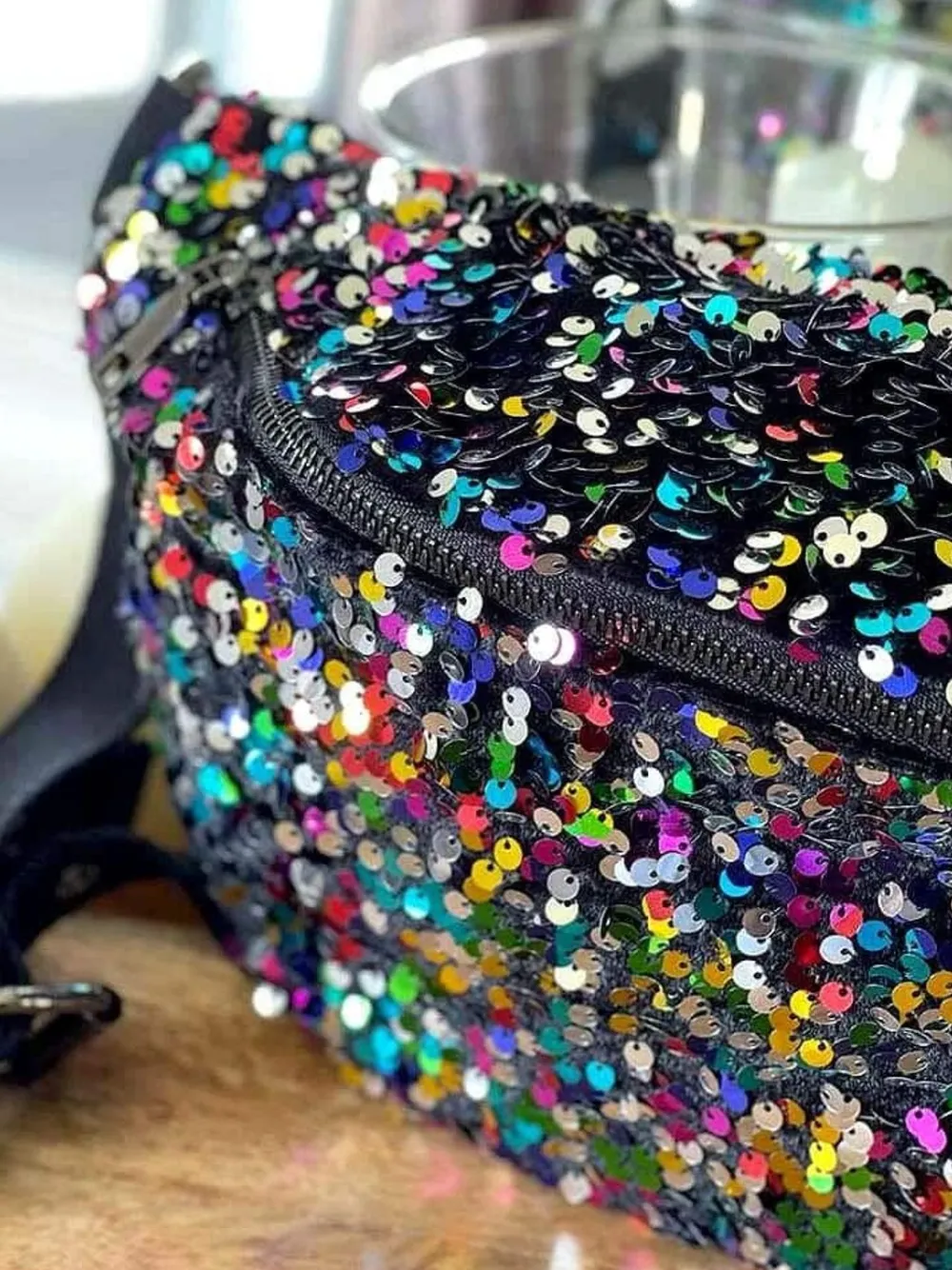 Sale Sac Banane Rose Multico A Sequins Laumy Femmes Sac Banane