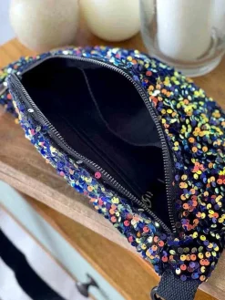 Sale Sac Banane Rose Multico A Sequins Laumy Femmes Sac Banane
