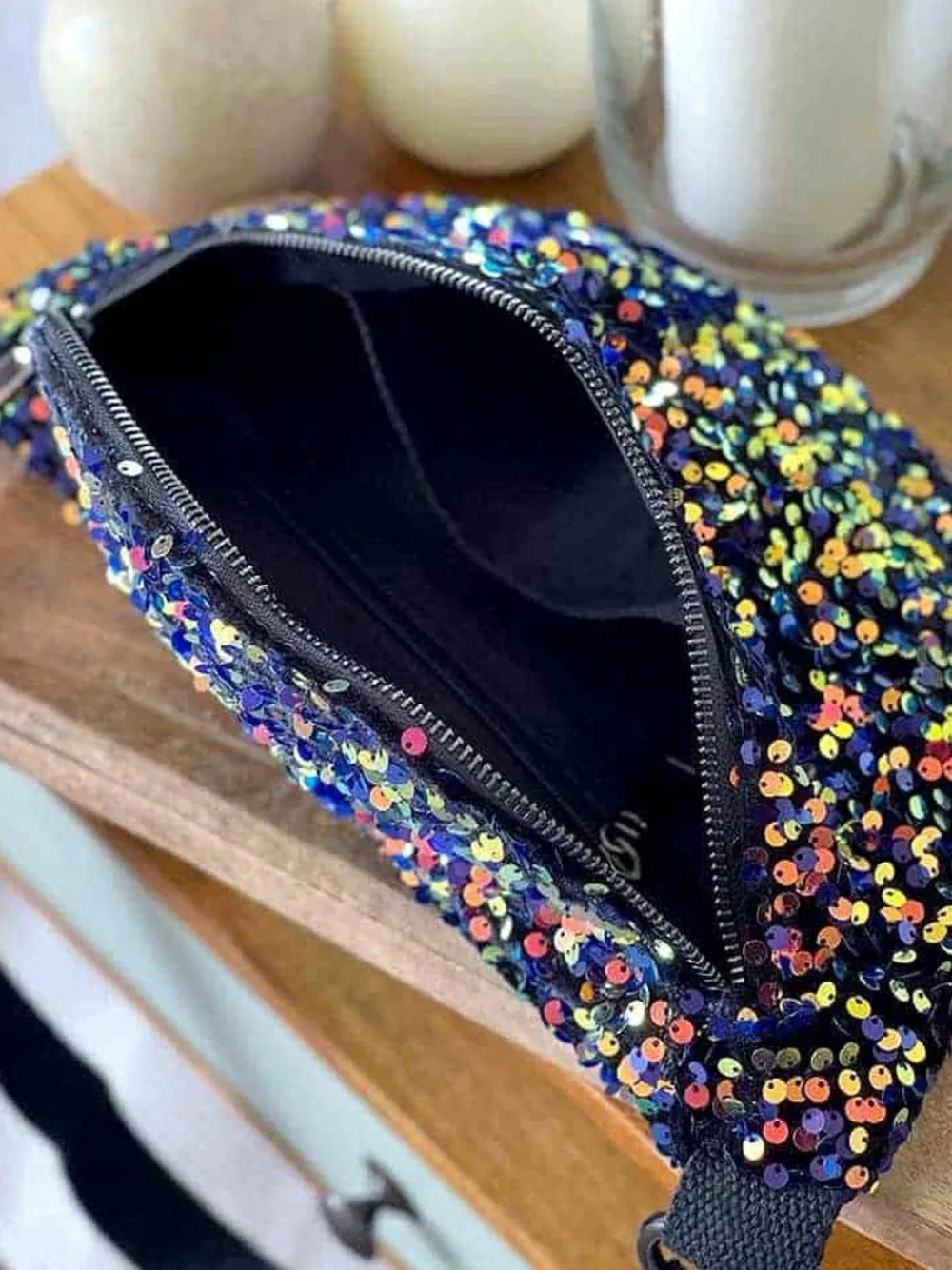 Sale Sac Banane Rose Multico A Sequins Laumy Femmes Sac Banane