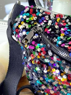 Sale Sac Banane Rose Multico A Sequins Laumy Femmes Sac Banane