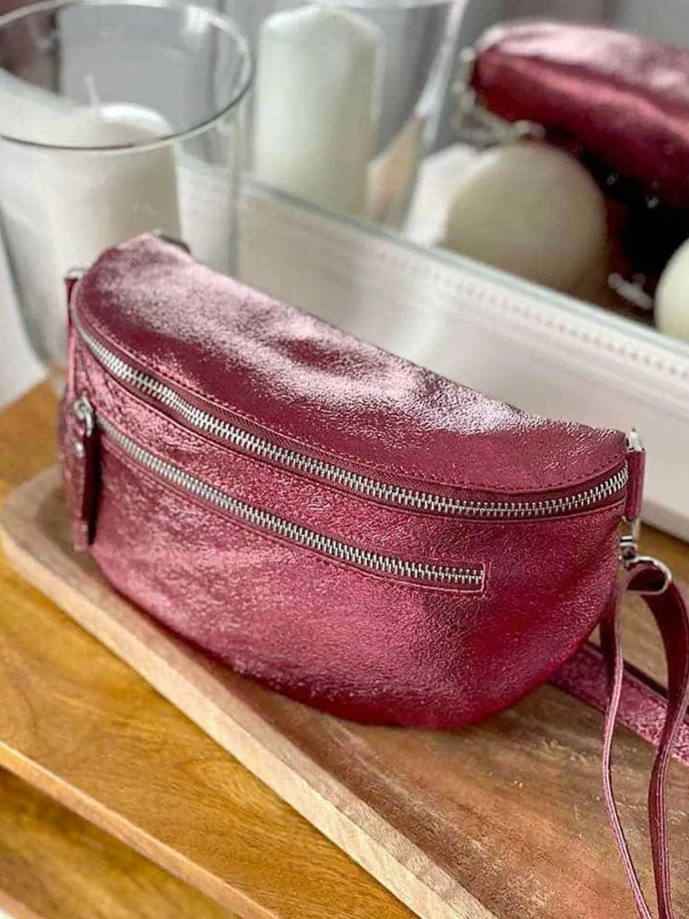 Sac Banane Rouge Bordeaux June Femmes Sac Banane